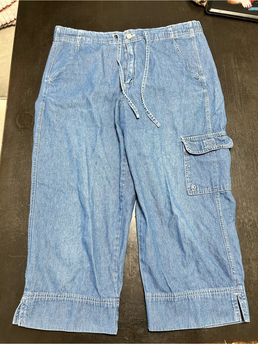 Women’s  Light Blue Denim Cargo Pants
